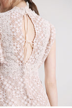 画像をギャラリービューアに読み込む, レースデザイン エレガント ノースリーブミニドレス