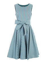 画像をギャラリービューアに読み込む, ノースリーブ チェック柄 ワンピース