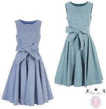 画像をギャラリービューアに読み込む, ノースリーブ チェック柄 ワンピース