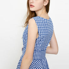 画像をギャラリービューアに読み込む, ノースリーブ チェック柄 ワンピース