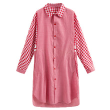 画像をギャラリービューアに読み込む, チェックシャツラインワンピース