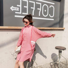 画像をギャラリービューアに読み込む, チェックシャツラインワンピース