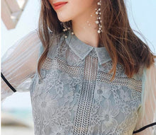 画像をギャラリービューアに読み込む, フラワーレース シースルー エレガントワンピース