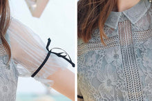 画像をギャラリービューアに読み込む, フラワーレース シースルー エレガントワンピース