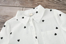 画像をギャラリービューアに読み込む, ホワイト ハートドット ウエスト絞り ワンピース