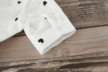 画像をギャラリービューアに読み込む, ホワイト ハートドット ウエスト絞り ワンピース