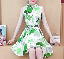 画像をギャラリービューアに読み込む, ポップ カラー ノースリーブミニワンピース