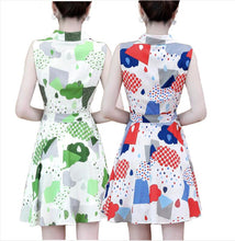 画像をギャラリービューアに読み込む, ポップ カラー ノースリーブミニワンピース