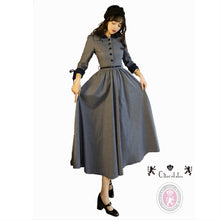 画像をギャラリービューアに読み込む, 【竹内美宥 様ご購入】七分袖ネイビーレトロワンピース