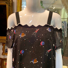 画像をギャラリービューアに読み込む, 宇宙柄 オフショル シースルーワンピース
